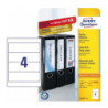 Avery L4761-25 Rygetiketter til ringbind 4 pr. ark 192 x 61 30ark