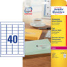 Avery L4770-25 klare Adresse etiketter 40 pr. ark 45.7 x 25.4 25 ark