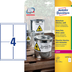 Avery L4774-20 Heavy duty etiketter