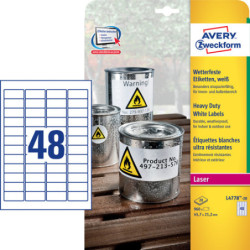 Avery L4778-20 Heavy duty etiketter