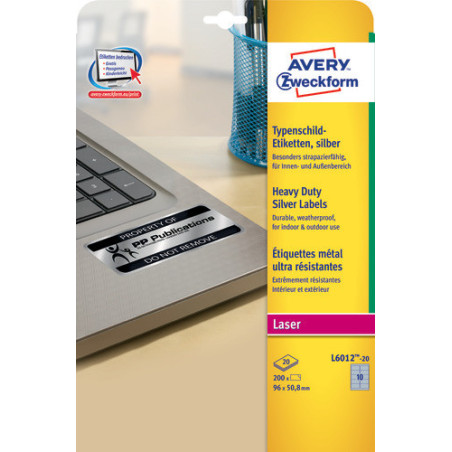 Avery L6012-20 Heavy duty etiketter