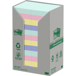 Post-it Recycled mix colors 38x51 100sh (24stk)