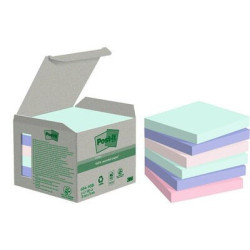 Post-it Recycled mix colors 76x76 100sh (6stk)