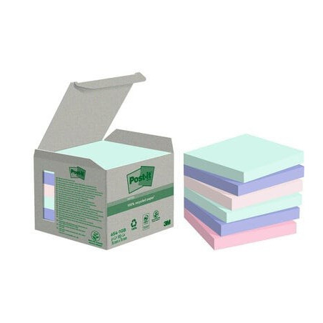 Post-it Recycled mix colors 76x76 100sh (6stk)
