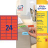 Avery L6034-20 Aftagelige røde etiketter 24 pr. ark 63