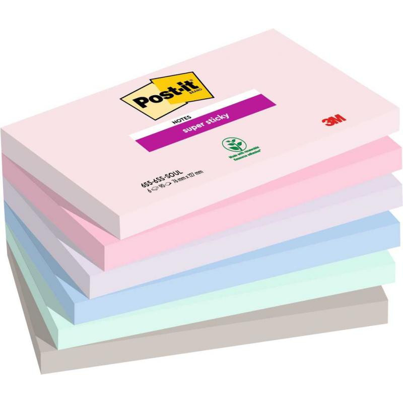 Post-it SS Soulful 76x127 90sh (6stk)