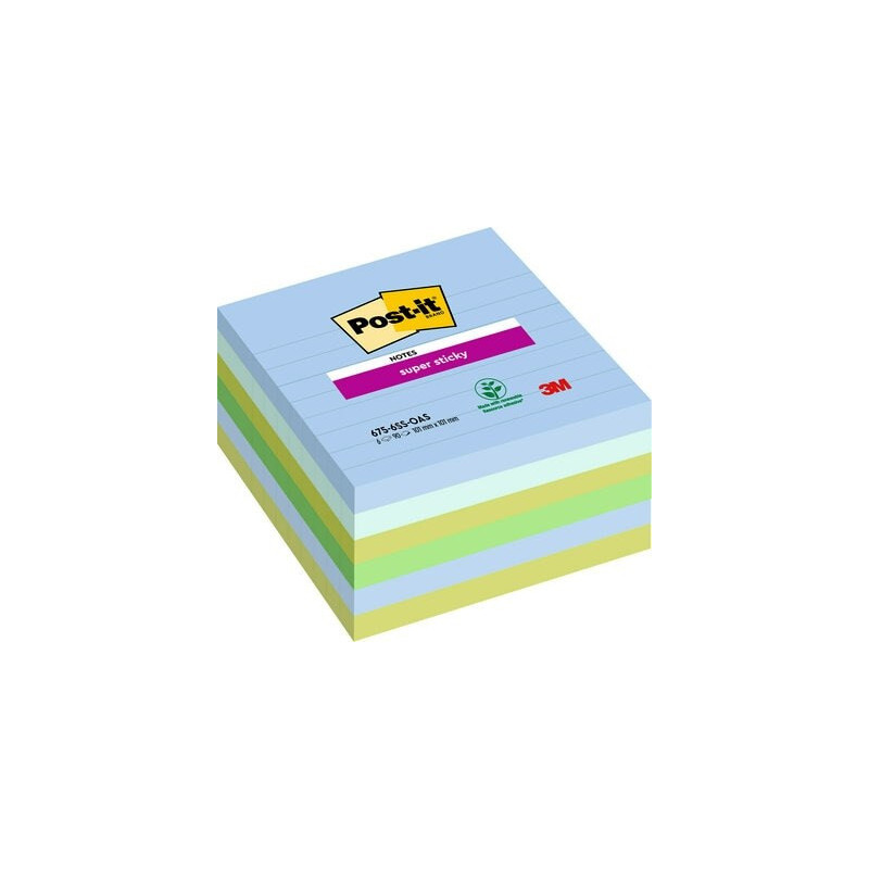 Post-it SS-Notes 101x101 lin. Oasis (6stk) Post-it SS-Notes 101x101 lin. Oasis (6stk)