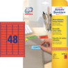 Avery L6038-20 Aftagelige røde etiketter