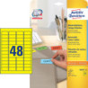 Avery L6041-20 Aftagelige gule etiketter