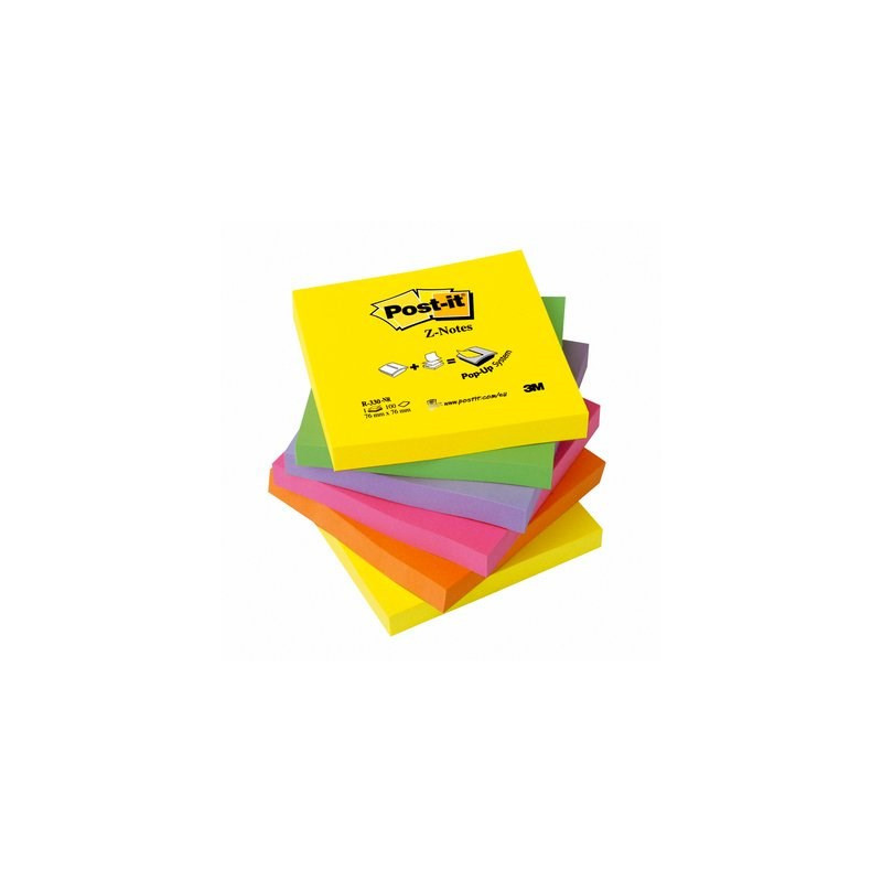 Post-it Z-Notes 76x76 neon rainbow(6stk)