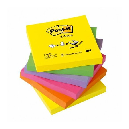 Post-it Z-Notes 76x76 neon rainbow(6stk)