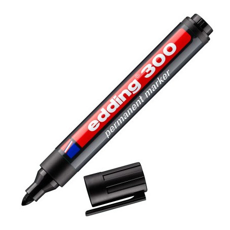Edding 300 sort Permanent marker, rund spids 1,5-3mm (10stk.)