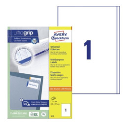 Avery 3418 hvide labels 1 pr.ark
