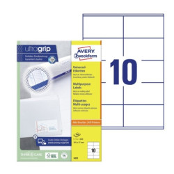 Avery 3425 hvide labels 10 pr.ark