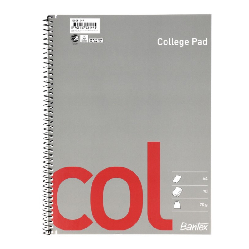 copy of Col Kollegieblok A4 kvadreret 4H 70 ark 70g, Bantex 100051857, 10stk copy of Col Kollegieblok A4 kvadreret 4H 70 ark 70g, Bantex 100051857, 10stk