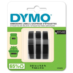 DYMO 3D Prægetape 9mm x 3m Sort (3stk.) 12745 - 34085