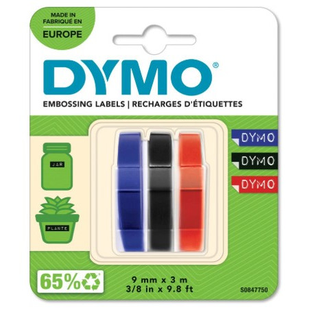 DYMO 3D Prægetape 13151 rød, blå, sort