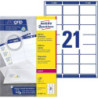 Avery L7160-100 Adresse etiketter små kuverter 21 pr. ark 63.5 x 38.1 100 ark
