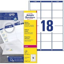 Avery L7161-100 Adresse etiketter små kuverter 18 pr. ark 63.5 x 46.6 100 ark