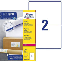Avery L7168-100 Shipping etiketter til pakker 2 pr. ark 199.6 x 143.5 100 ark