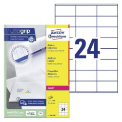 Avery L7180-100 Adresse etiketter små kuverter 24 pr. ark 70x36 100 ark