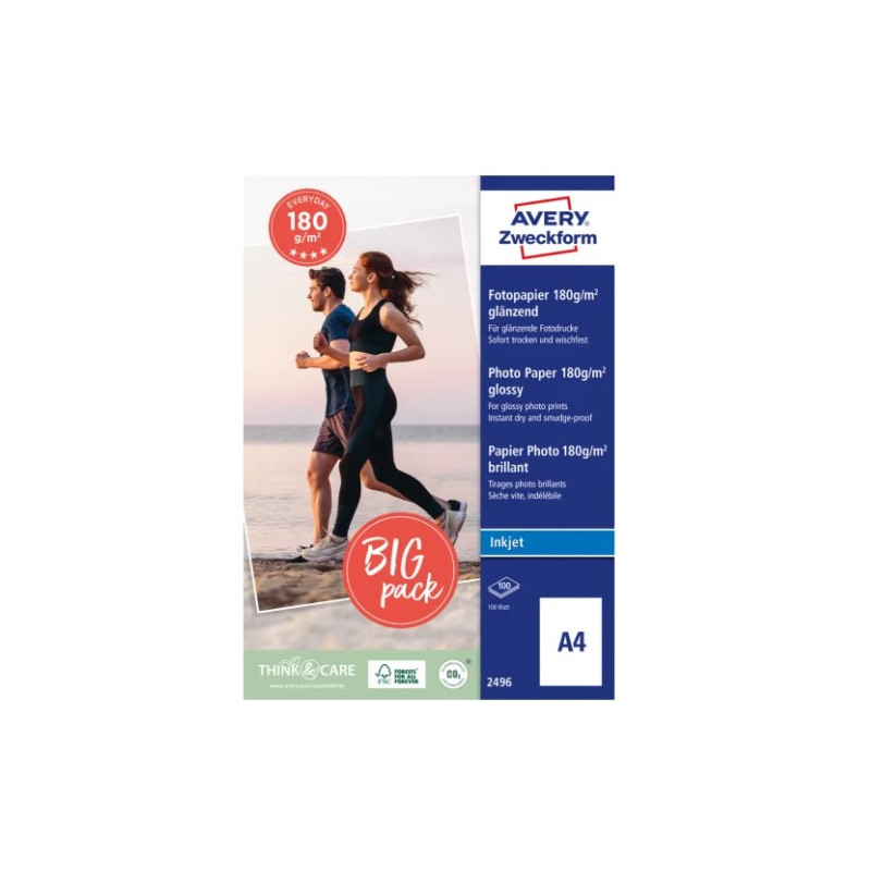 Avery 2496 blaekprinter fotopapir