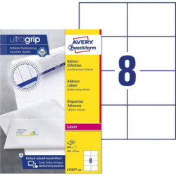 Avery L7183-100 Adresse etiketter store kuverter 8 pr. ark 105x74 100 ark