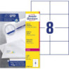 Avery L7183-100 Adresse etiketter store kuverter 8 pr. ark 105x74 100 ark