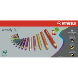 Stabilo 880-18 woody farveblyant gaveæske med 18 stk.