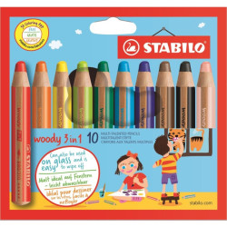 STABILO WOODY 880-10 tyk farveblyant