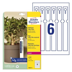Avery T3008-10 Stropmærkater hvide 250x25mm, 10ark
