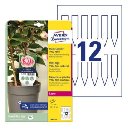 Avery T3005-10 Planteskilte hvide 100x20mm, 10ark