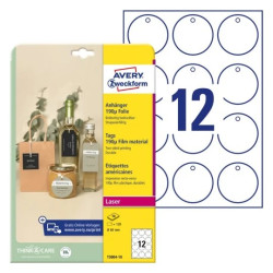 Avery T3004-10 Manillamærker hvide 190g Folie, 10ark