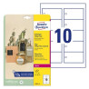 Avery T3001-10 Manillamærker hvide 190g Folie, 10ark