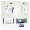 Avery POL30MA02-5DR Medarbejderskilte med antracit ramme 70x30mm