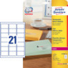 Avery L7560-25 klare Adresse etiketter 21 pr. ark 63.5 x 38.1 25 ark