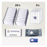 Avery POL30MA02-20DR Medarbejderskilte med antracit ramme 70x30mm