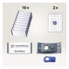 Avery POL30MA02-10DR Medarbejderskilte med antracit ramme 70x30mm