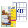 Avery LR7654-100 Etiketter af genbrugspapir med QuickPEEL™ 45,7x25,4mm