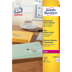 Avery L7562-25 klare Adresse etiketter 16 pr. ark 99.1 x 33.9 25 ark