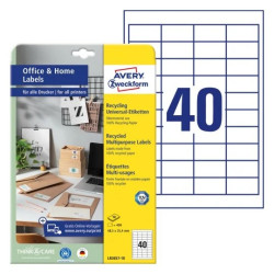 Avery LR3657-10 Universaletiketter af genbrugspapir