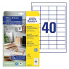 Avery LR3657-10 Universaletiketter af genbrugspapir 48,5x25,4mm 10ark