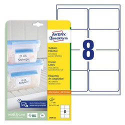 Avery L7976-25 Dybfrostetiketter 99,1x67,7mm 25ark