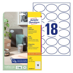 Avery L6024Rev-25 Aftagelige Ovale etiketter