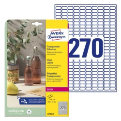 Avery L7785-25 Gennemsigtige etiketter 17,8x10mm 25ark