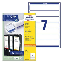 Avery L4760-100 Etiketter til smalle ringbind ultragrip 38x192mm 100ark