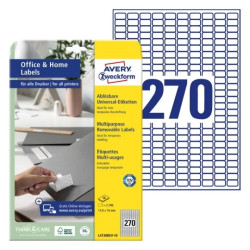 Avery L4730REV-10 Aftagelige universaletiketter