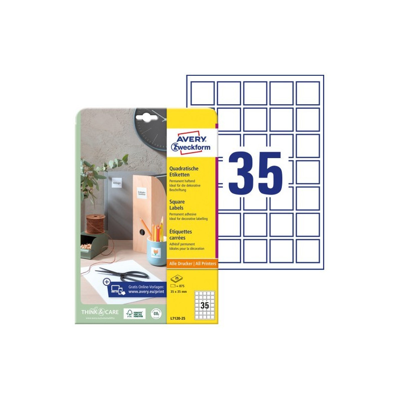 Avery L7120-25 QR Code Product labels