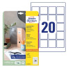 Avery L7121-25 QR Code Product labels