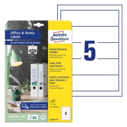 Avery C32267-10 Indstik til Ringbindryg 54x190mm 10ark